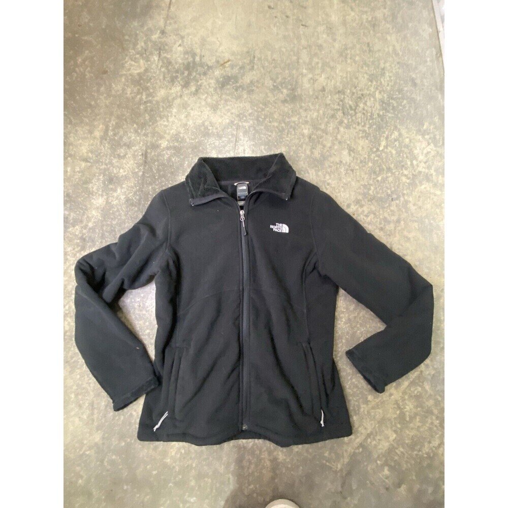The North Face Black Fleece Faux Fur Lined Full Zip Sweater Size Large Women’s